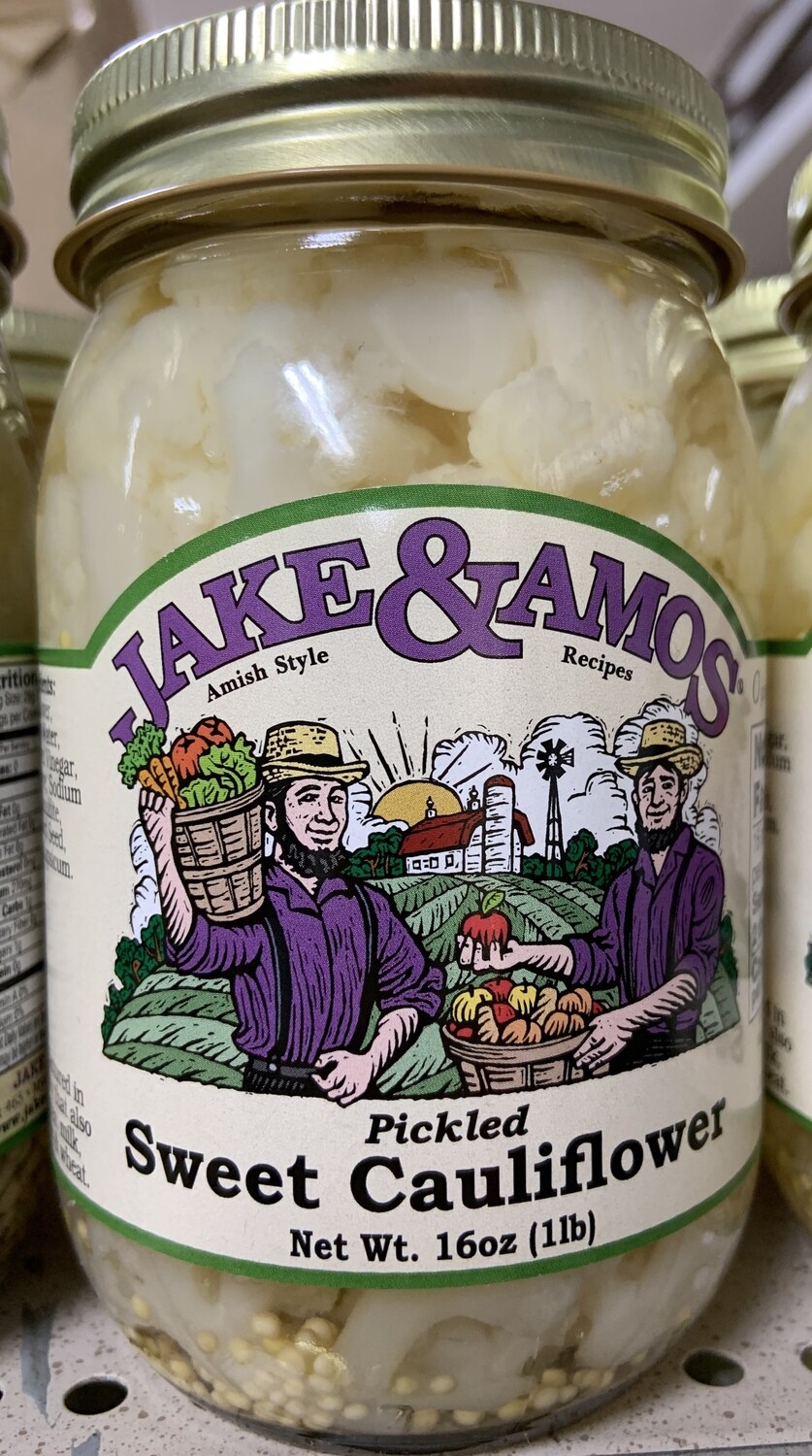 Jake & Amos Sweet Pickled Sweet Cauliflower 16 oz