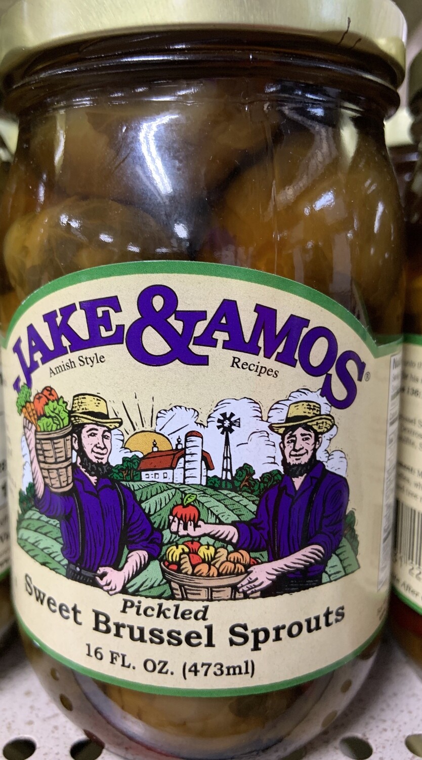 Jake & Amos Pickled Sweet Brussel Sprouts 16 oz