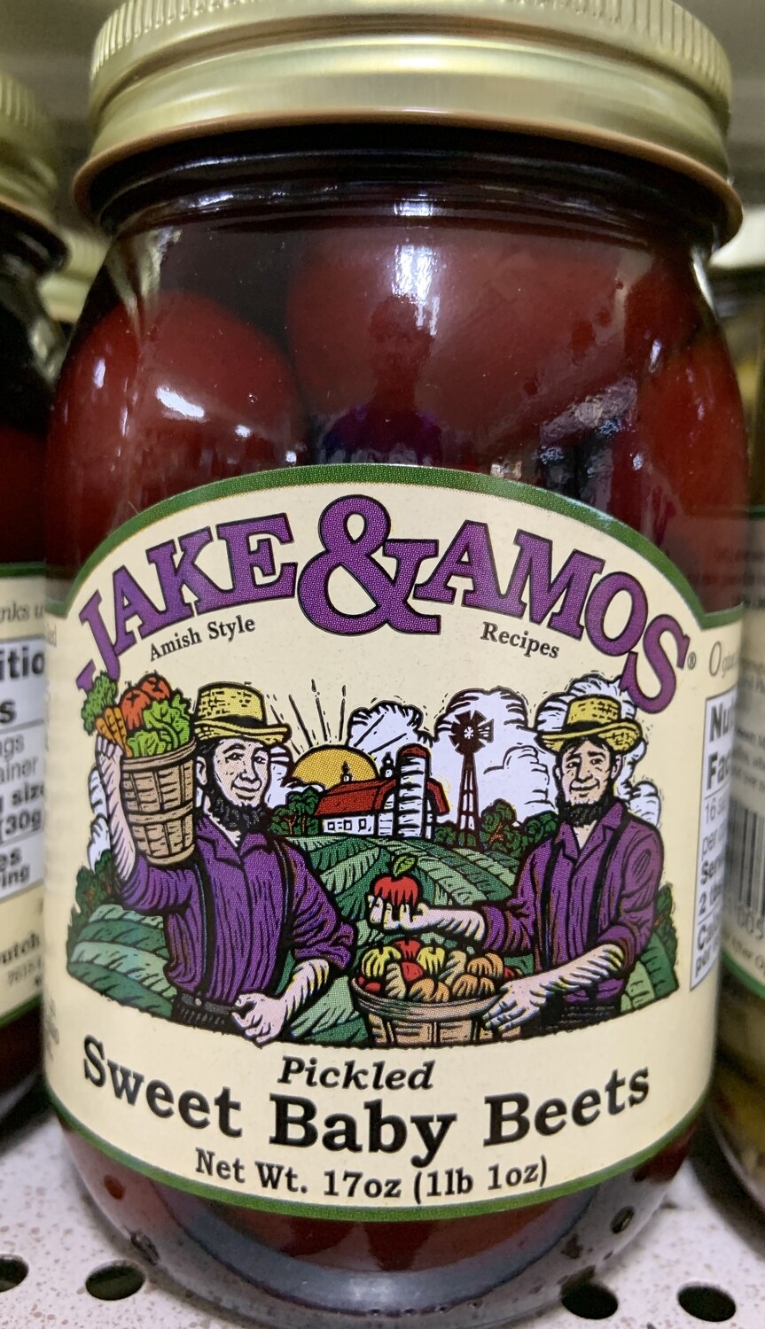 Jake and Amos Pickled Sweet Baby Beets 16 oz