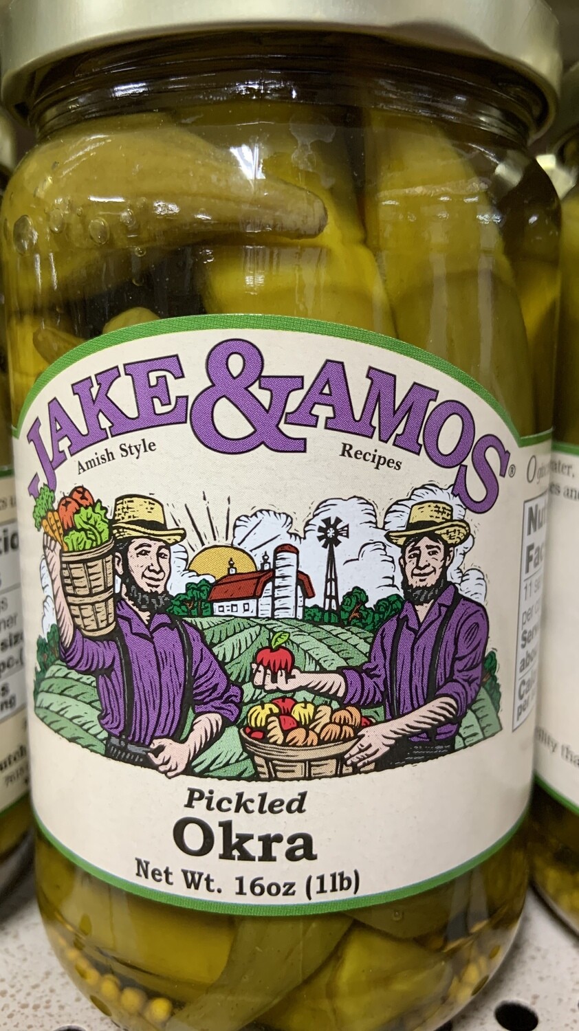 Jake & Amos Pickled Okra 16 oz