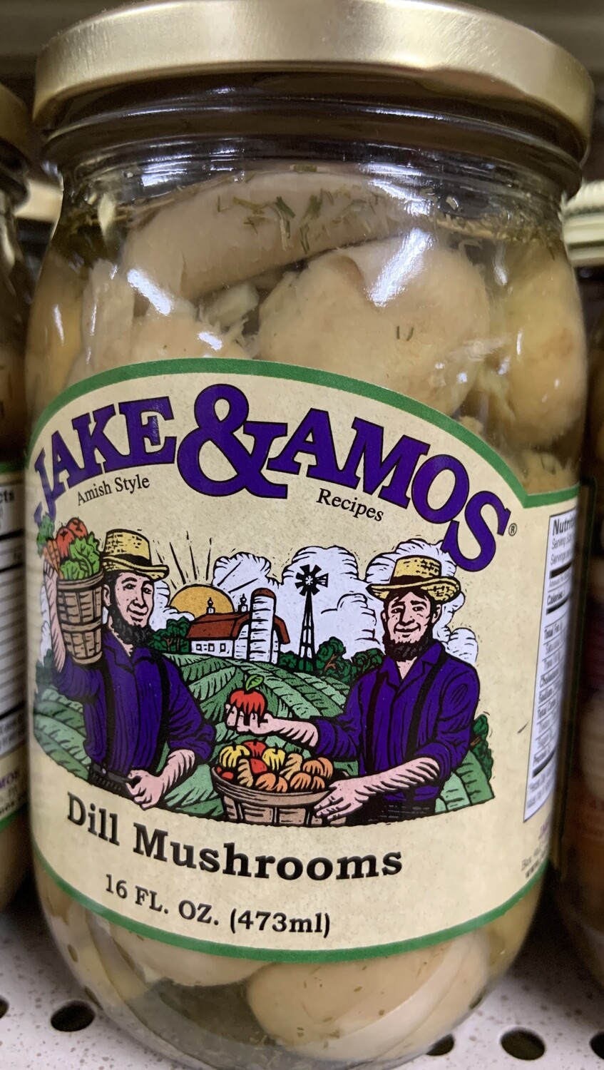 Jake & Amos Dill Mushrooms 16 oz