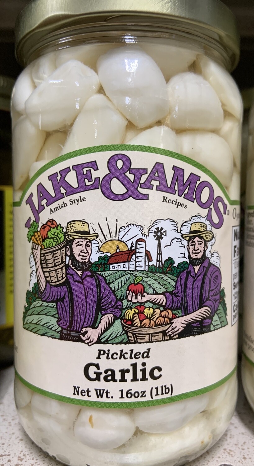 Jake and Amos Pickled Garlic 16 oz