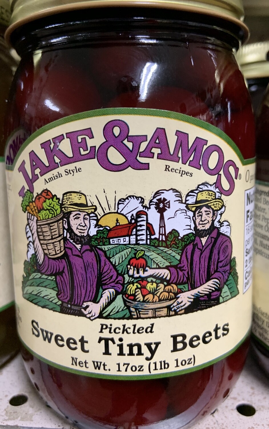 Jake & Amos Pickled Sweet Tiny Beets 16 oz