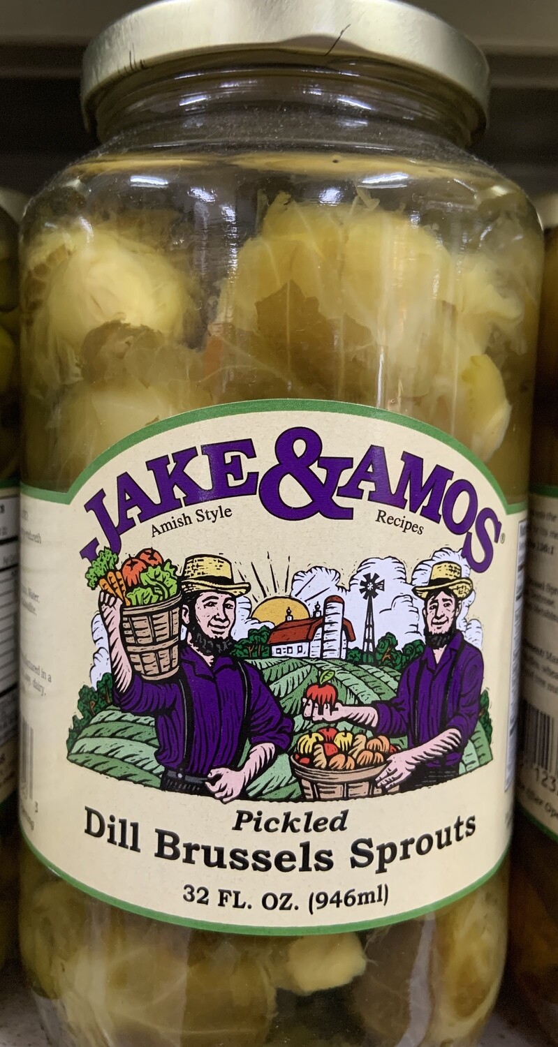 Jake & Amos Pickled Dill Brussells Sprouts 32 oz