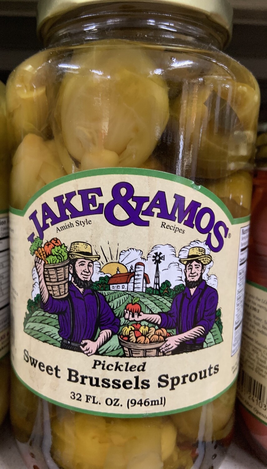 Jake & Amos Pickled Sweet Brussels Sprouts 32 oz