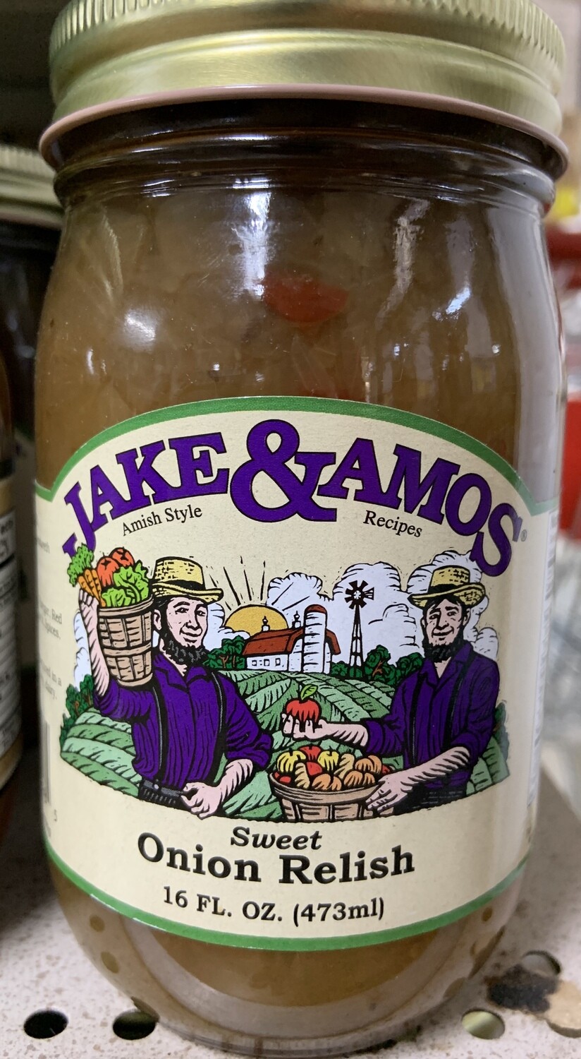 Jake & Amos Sweet Onion Relish 16 oz