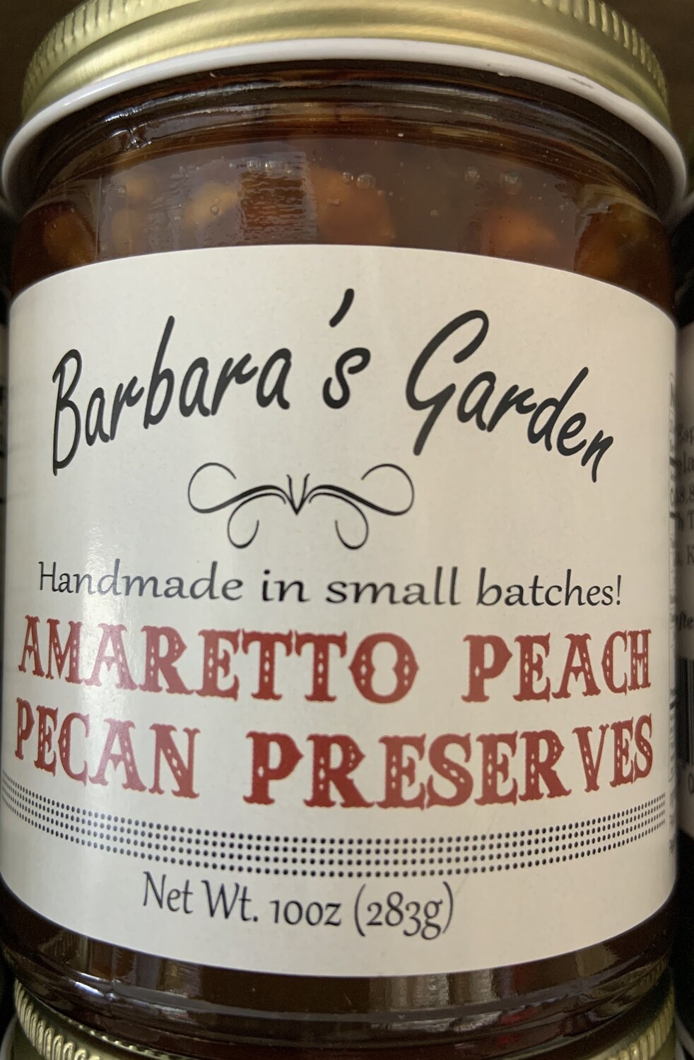 Barbara's Garden Amaretto Peach Pecan Preserves 10 oz
