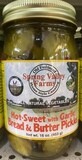 Spring Valley Farms Hot-Sweet with Garlic Bread &amp; Butter Pickles 16 oz