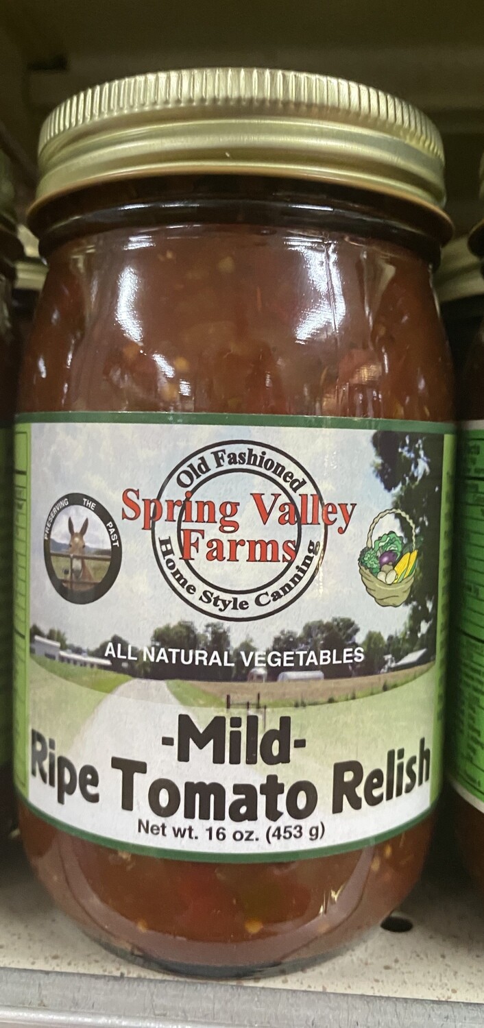 Spring Valley Farms Mild Ripe Tomato Relish 16 oz