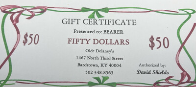 $50.00 Gift Certificate