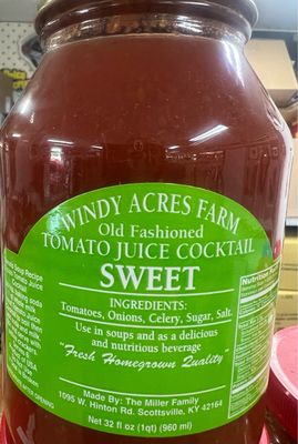 Windy Acres Sweet Tomato Juice