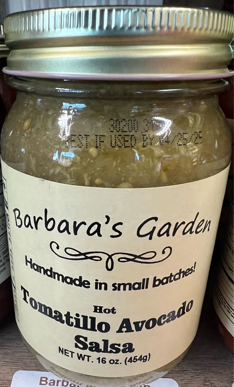 Barbara&#39;s Garden Tomatillo Avocado Salsa 16oz