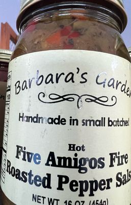 Barbara&#39;s Garden Five Amigos Fire Roasted Pepper Salsa 16oz