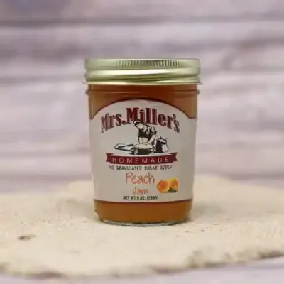 Mrs Miller Rhubard Peach Jam 9 oz