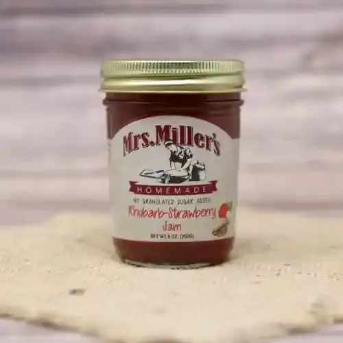 Mrs Miller Rhubard Strawberry Jam 9 oz
