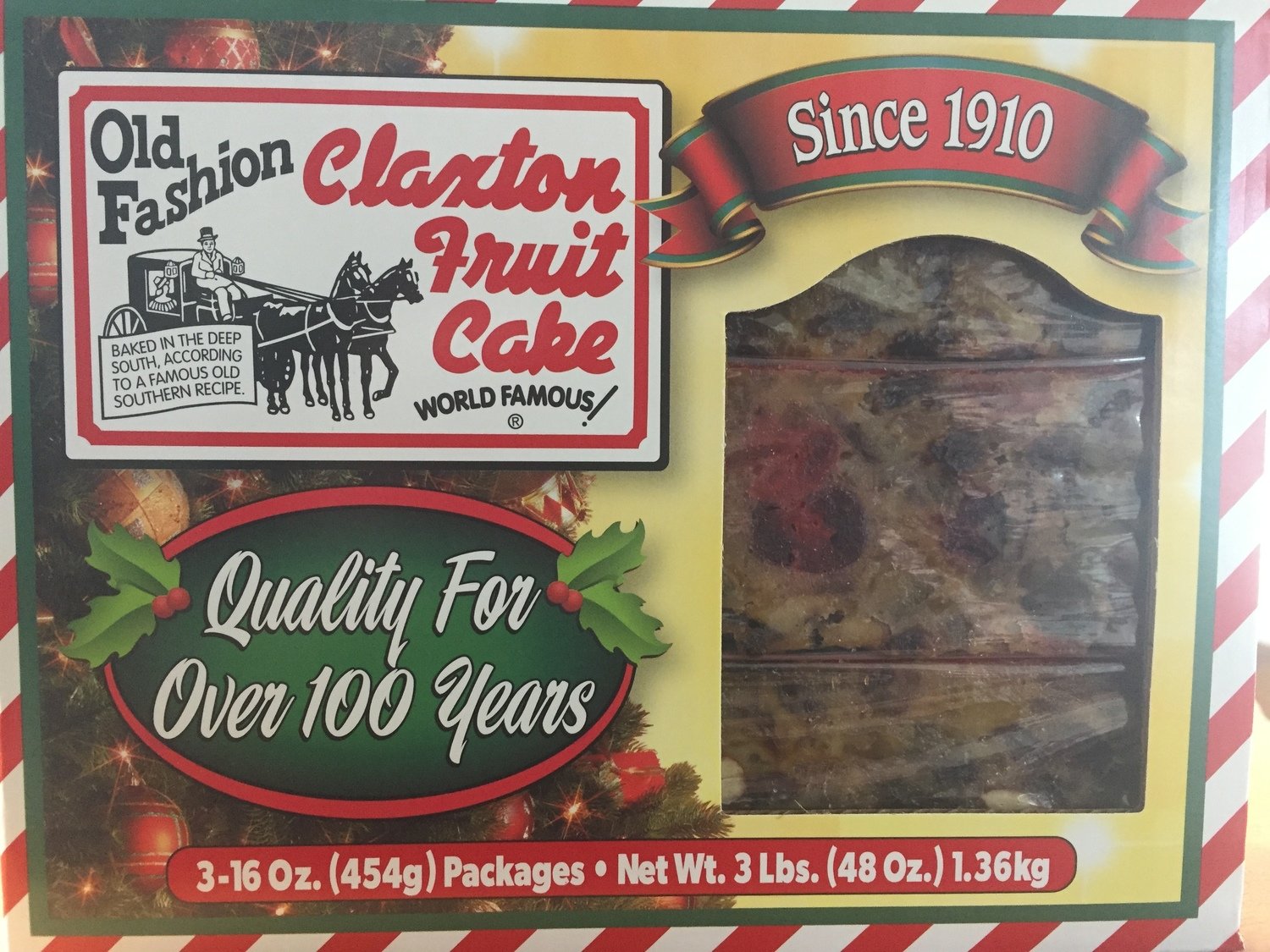 Claxton&#39;s Fruit Cake 3-1/lb Cakes