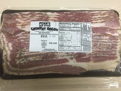 Penn's Sugar Cured Peppered Bacon 16 oz