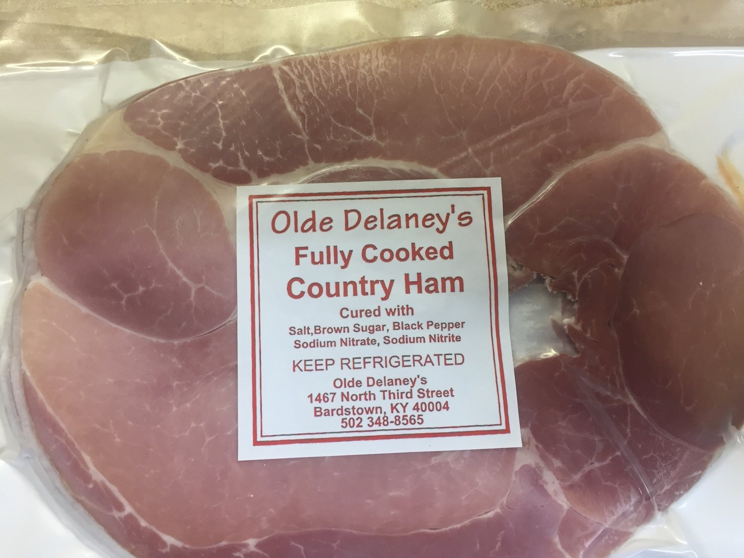 Olde Delaney's Fully Cooked Center Cut Country Ham (6 slices) 16 oz
