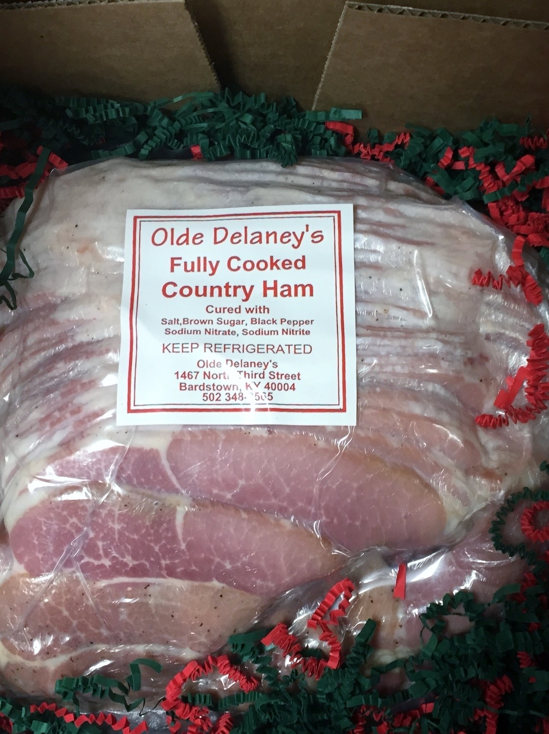 Fully Cooked Country Ham 15 lb precooked weight