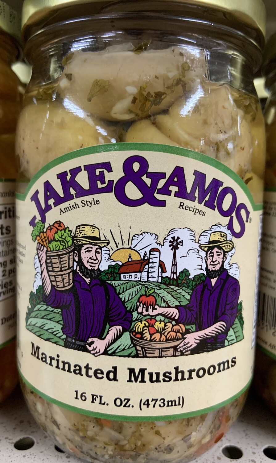 Jake &amp; Amos Marinated Mushrooms 16 oz