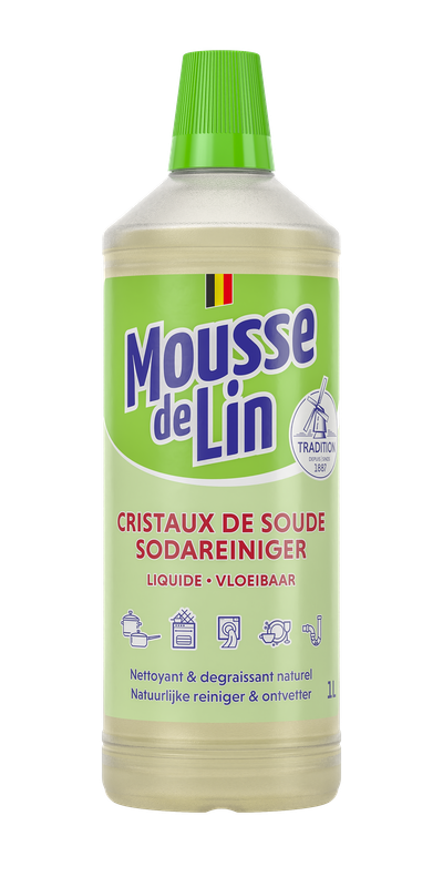 MOUSSE DE LIN TRADITION Cristaux de soude - LIQUIDE - Flacon 1 litre
