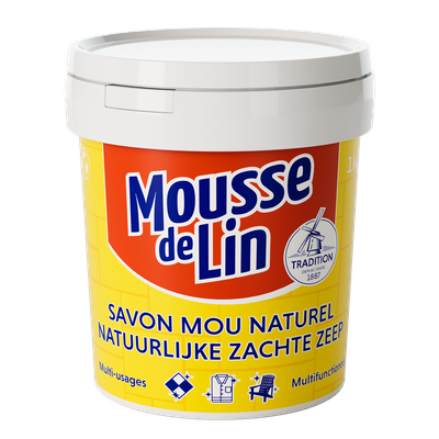 MOUSSE DE LIN Savon mou naturel - Pot 1kg