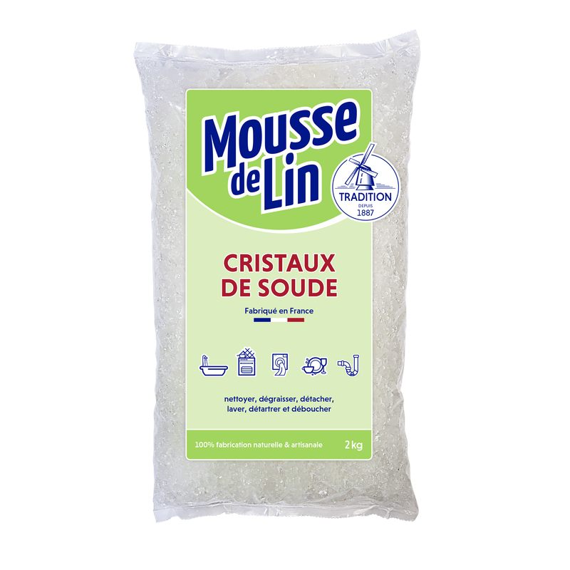 MOUSSE DE LIN TRADITION Cristaux de soude - Sachet 2kg