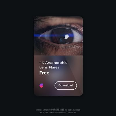 4K Anamorphic Lens Flares