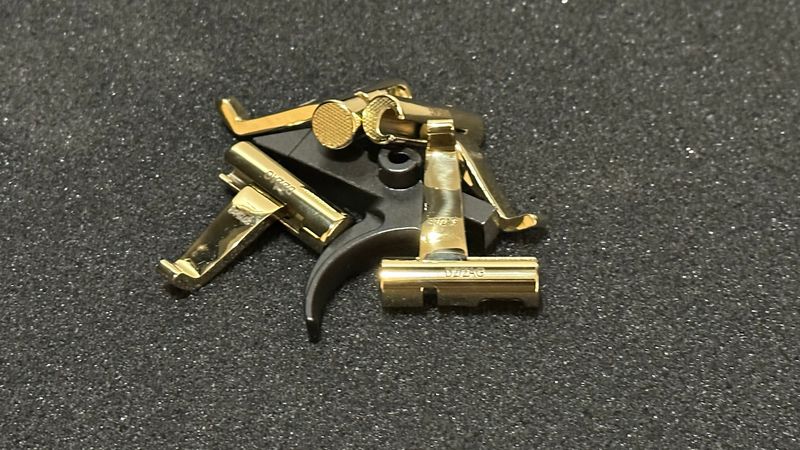 Knurled D2 Cam/S7 Lever With Pre Cut Trigger Gold PVD