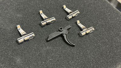 Knurled D2 Cam/S7 Lever With Pre Cut Trigger Silver PVD