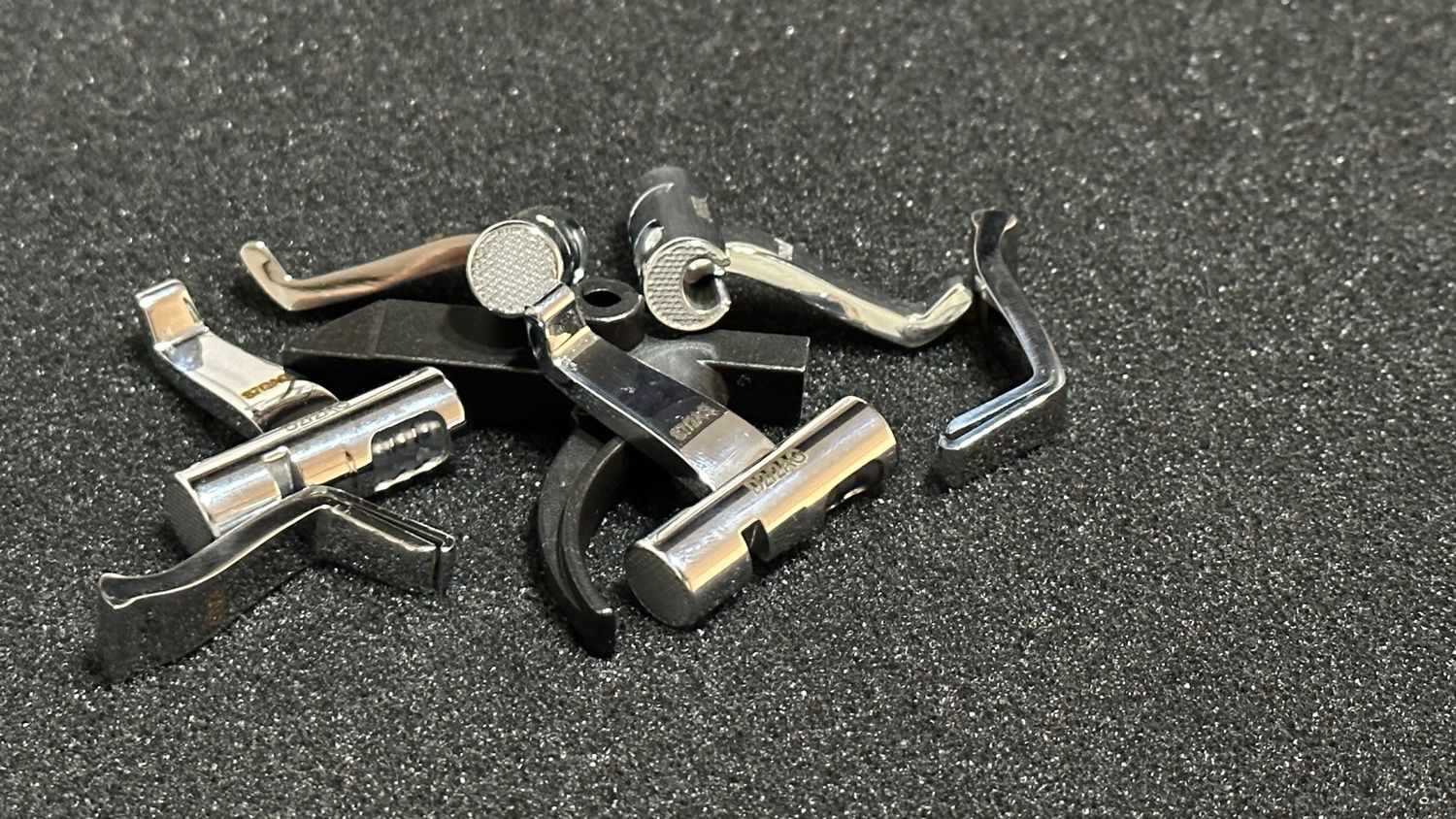 Knurled D2 Cam/Spring Steel 308 Lever With Pre Cut Trigger Silver PVD Combo