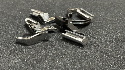 No Trigger Knurled D2 Cam/Spring Steel 308 Lever Silver PVD Combo