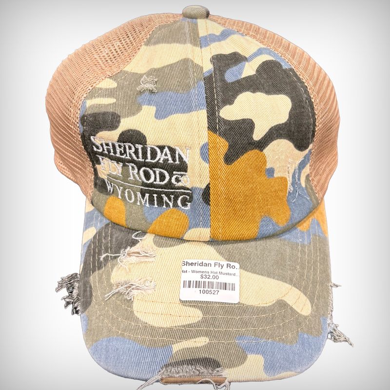 Women's Distressed Camo Hat