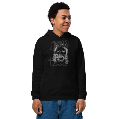 Youth heavy blend hoodie- Jesus Saves