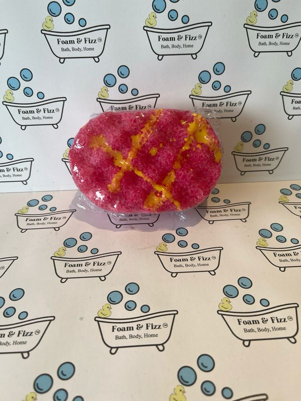 Rhubarb &amp; Custard Soap Mini Infused Sponge