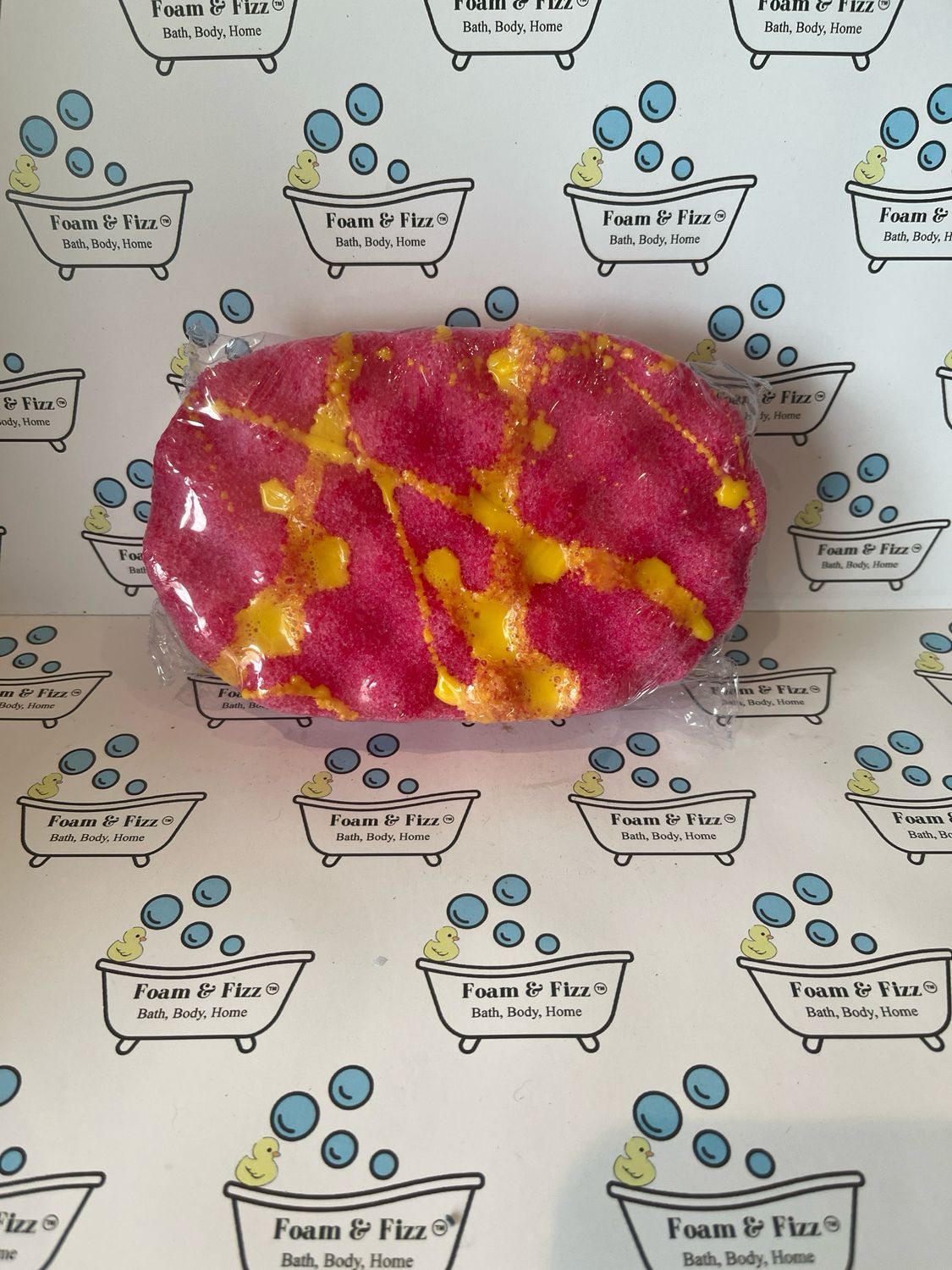 Rhubarb &amp; Custard Soap Infused Sponge