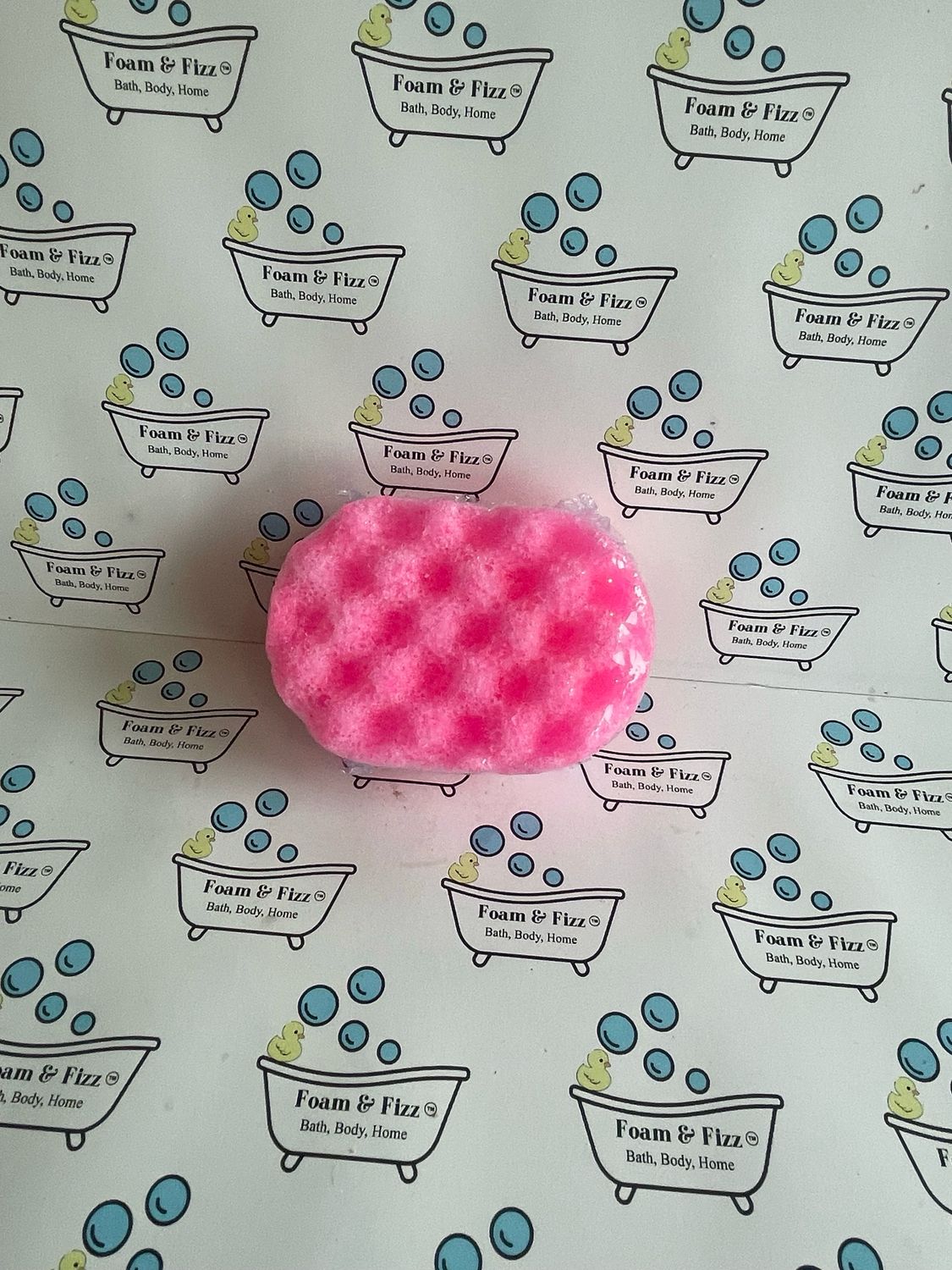Pink Grapefruit Mini Soap Infused Sponge