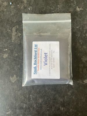 Violet water soluble dye