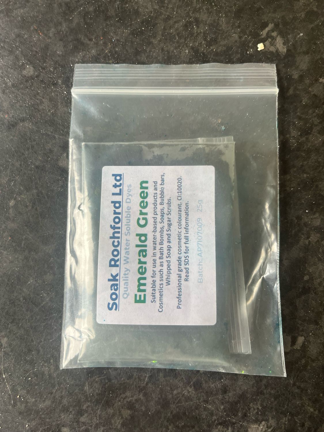 Emerald green water soluble