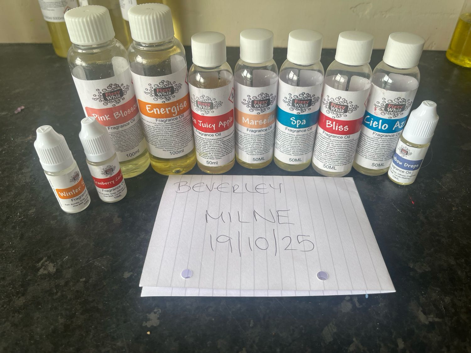 Fragrance Oil Part used fizzywhiz bundle