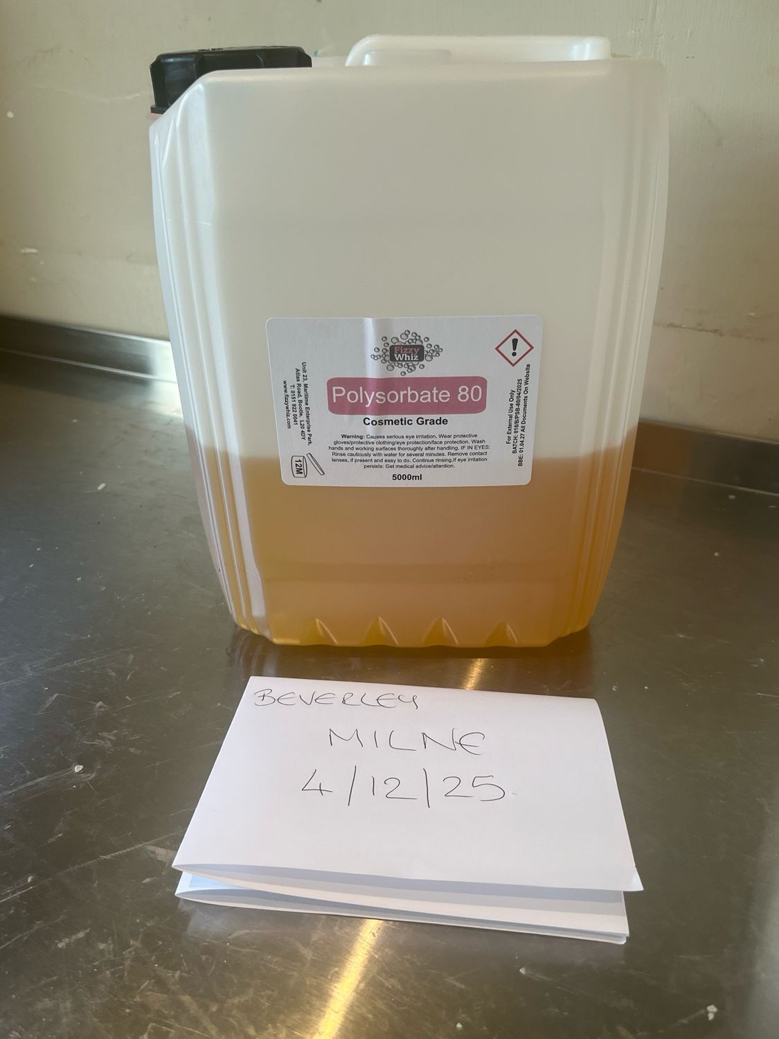 Polysorbate 80 2.5 Litres