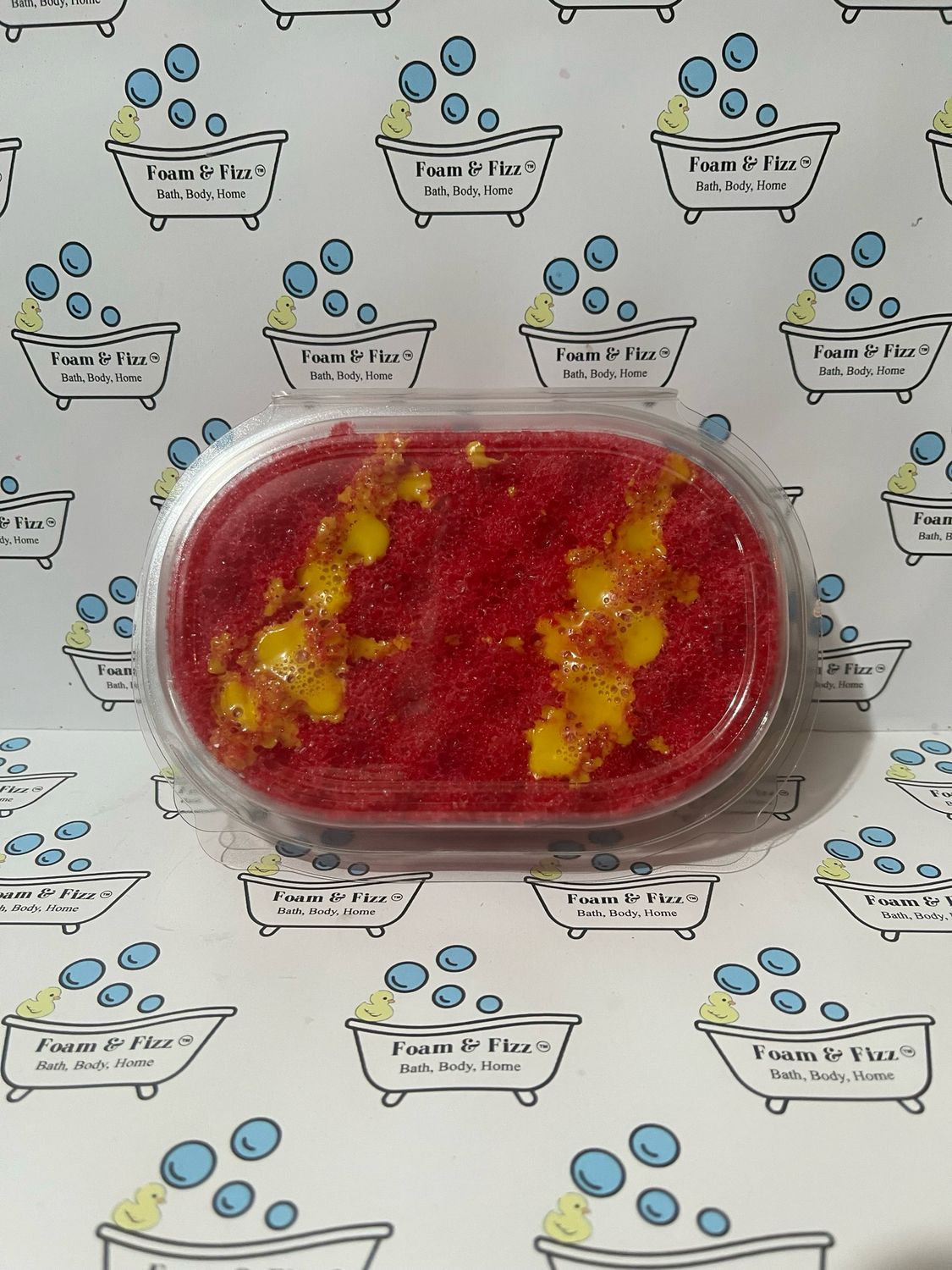 Rhubarb &amp; Custard Soap Infused Sponge