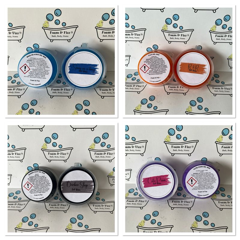 2oz Gel Wax with scent labels x 25