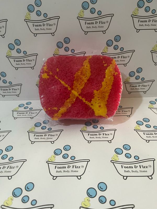 Rhubarb & Custard Mini Soap Infused Sponge Rhubarb & Custard Mini Soap Infused Sponge