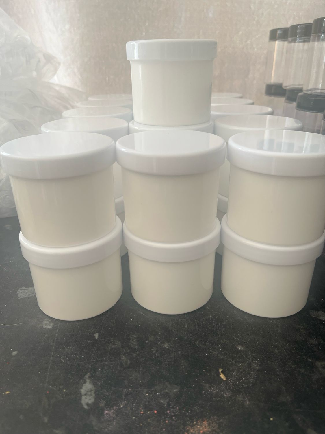 125ml White PET Jars