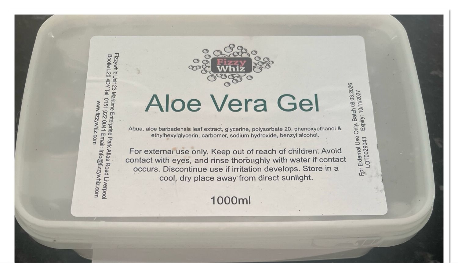 Aloe vera gel