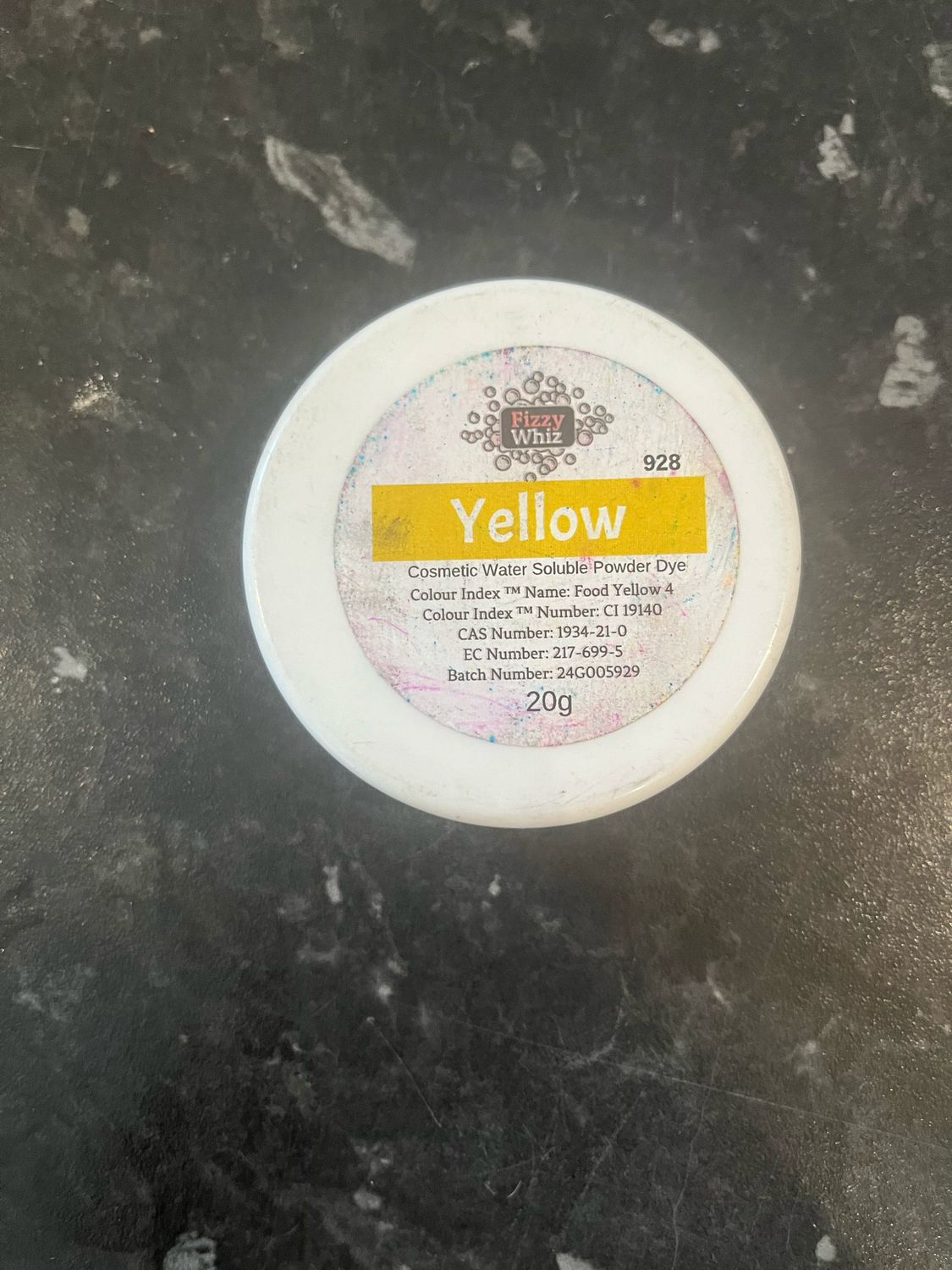 Yellow Fizzywhiz colouring