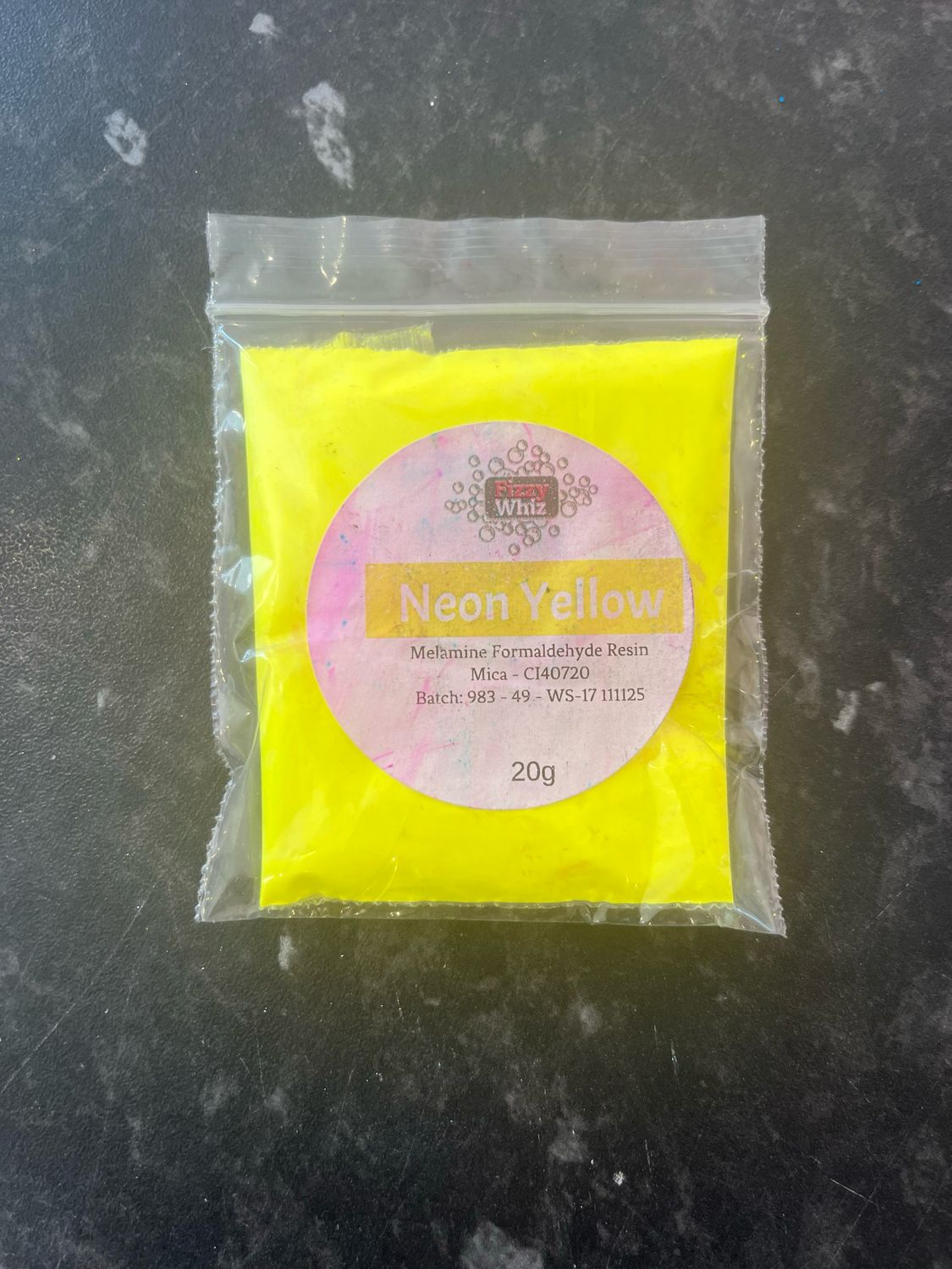 Neon yellow mica