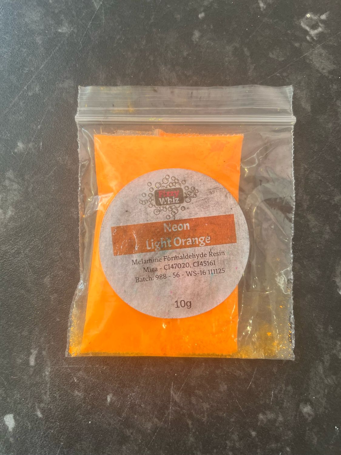 Neon mica light orange