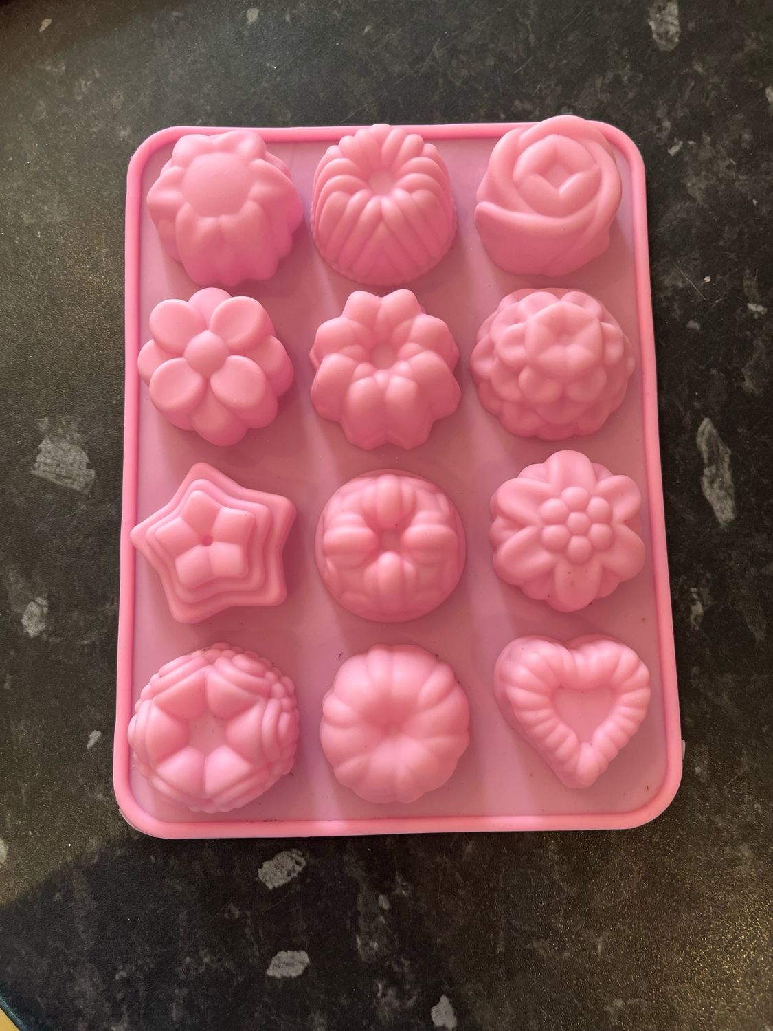 Heart and flower mould